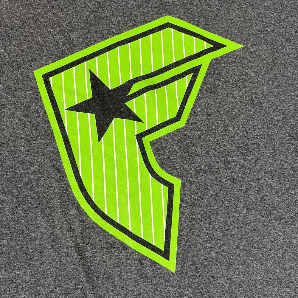 Famous Stars & Straps Shirt Mens XL Gray Neon Logo Graphic Tee Streetwear - Picture 9 of 9